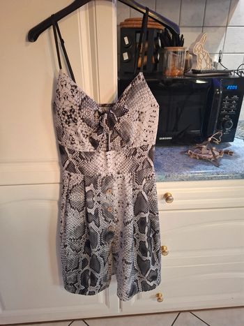 Robe imprimé serpent courte
