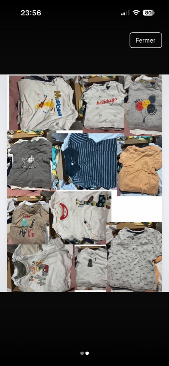 Lot t-shirt bébé - photo numéro 2