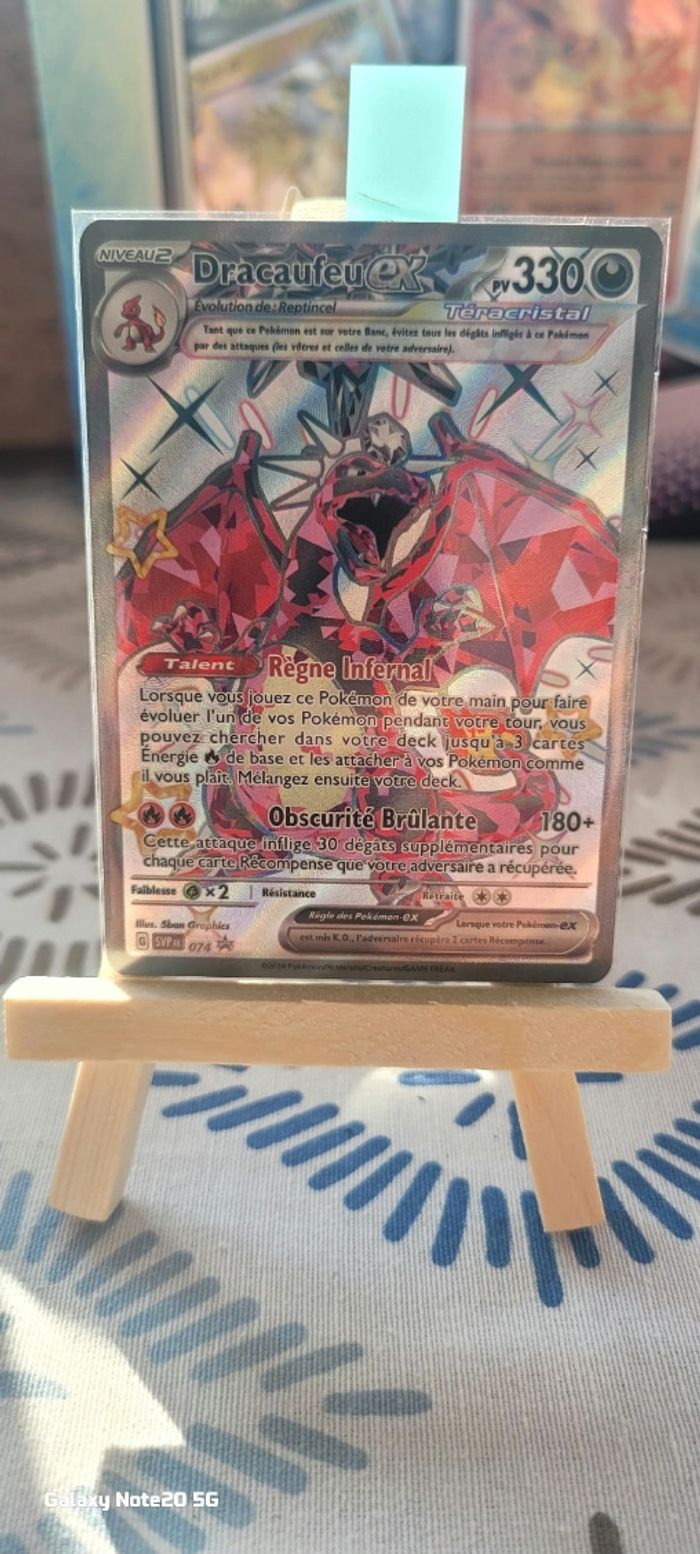 À VENDRE – Carte Pokémon rare Dracaufeu EX Téracristal Obscur 🔥