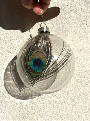 Boule Noël paon neuve