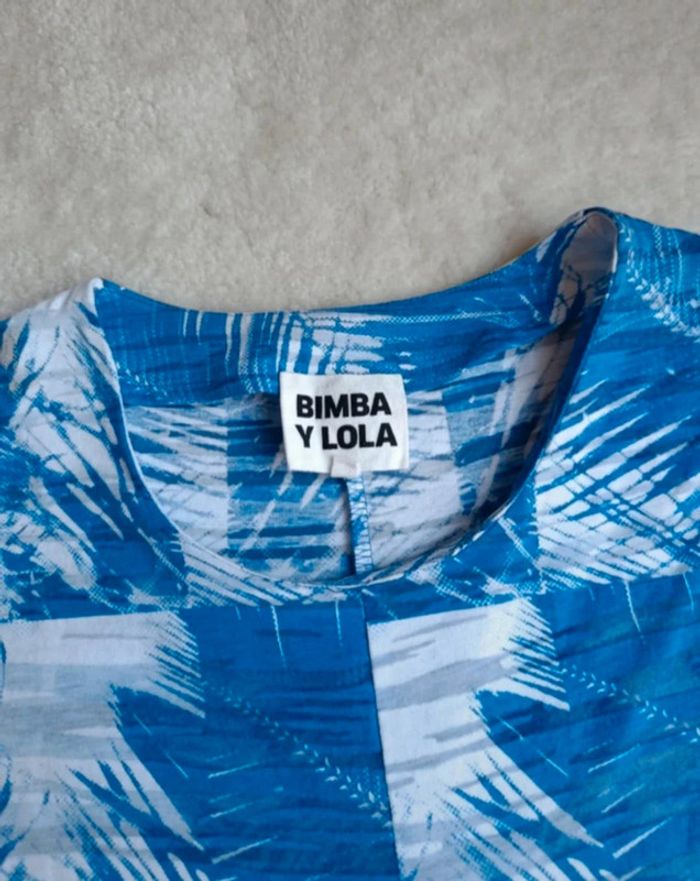 Top été débardeur Bimba Y Lola blanc et bleu M très léger, agréable à porter - photo numéro 8