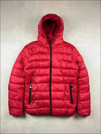 Doudoune à capuche JOTT réversible / Veste puffer matelassée full zip rouge hiver | Taille M #83