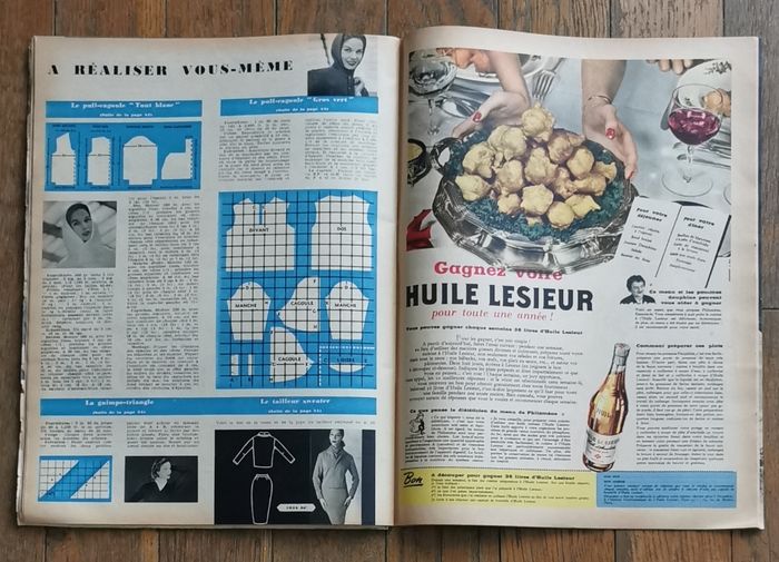 Ancien magazine Elle années 50 Vintage - photo numéro 5