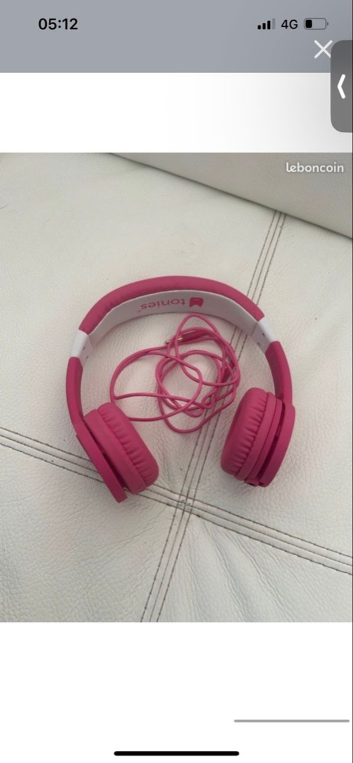 Casque rose pour toniebox tonies - photo numéro 2
