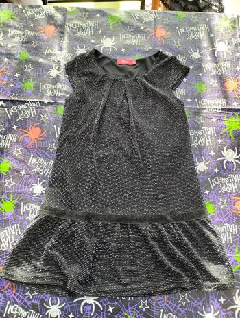 Robe de soirée 5 ans fille Tissaia noire et argentée