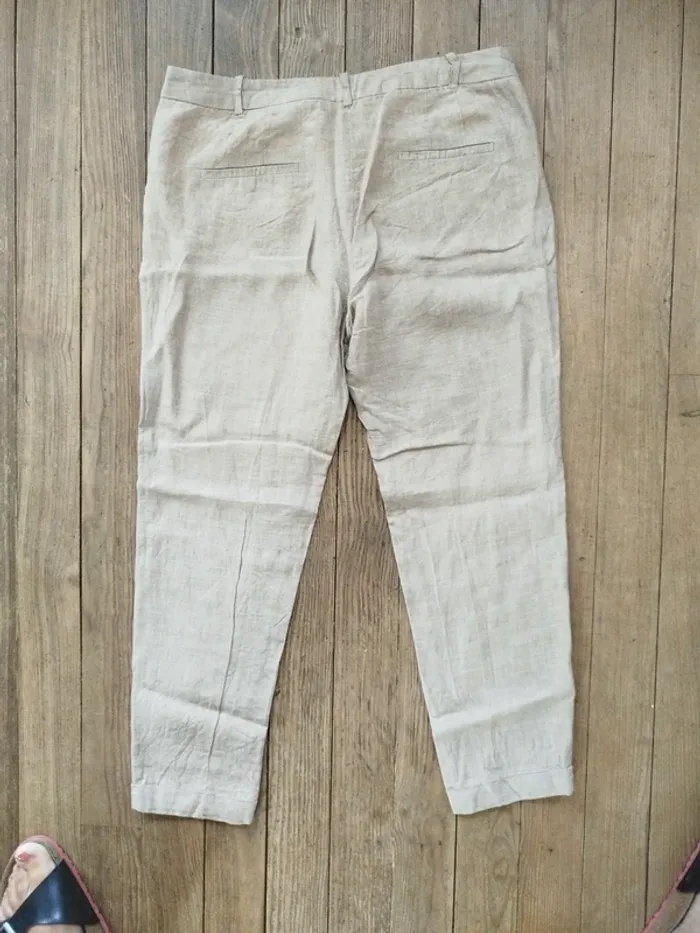 Pantalon femme lin t40 - photo numéro 5