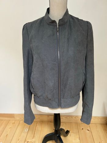 Veste grise en suédine - taille 40