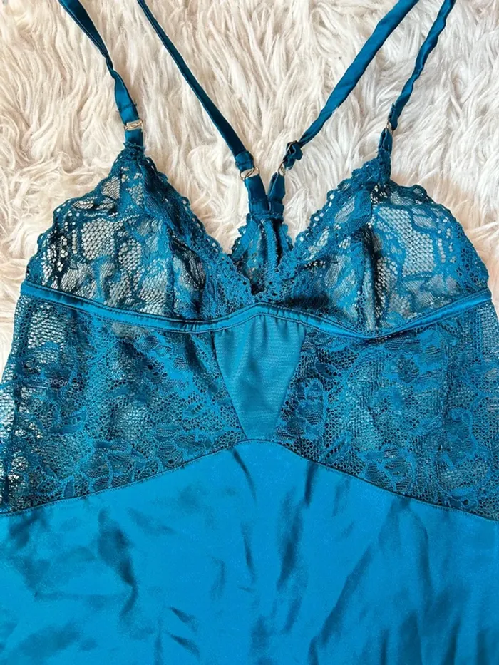 Nuisette RougeGorge satinée – bleu canard – taille 36 - photo numéro 2
