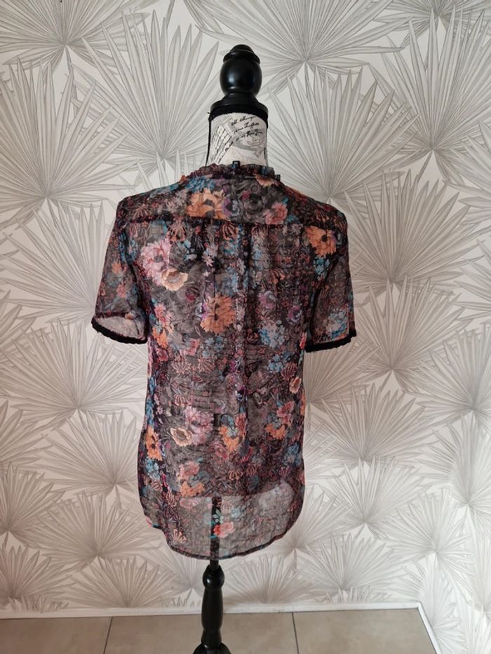 Jolie blouse manches courtes transparente Morgan taille 36 - photo numéro 2