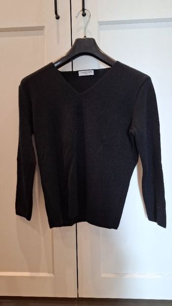 Pull col v noir _ M_ val de saire