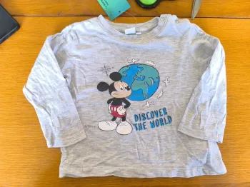 325485 tee-shirt ML gris garçon 18 mois disney