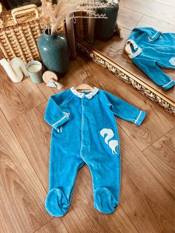 Taille 6 mois pyjama velours garçon Sergent Major bleu * col * 💙