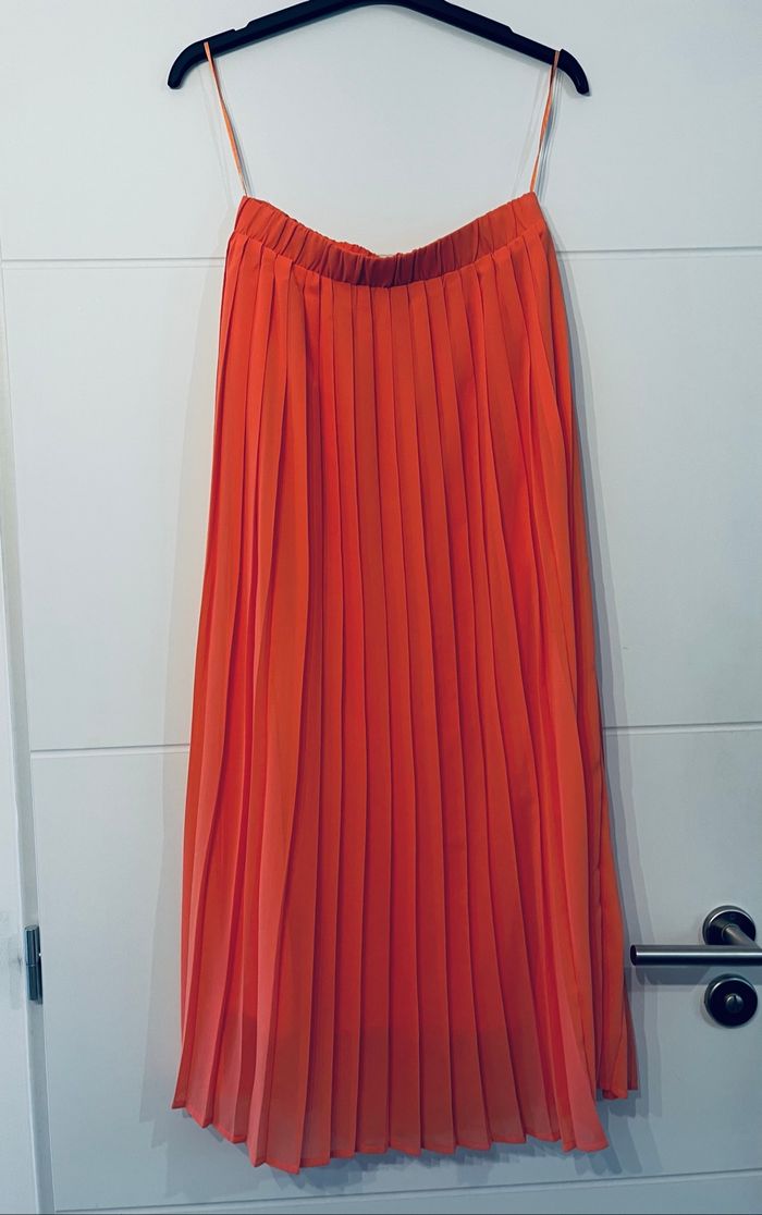 Jupe longue plissée corail Kiabi éco conception S