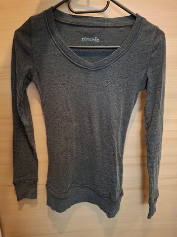 Pull fin gris taille S
