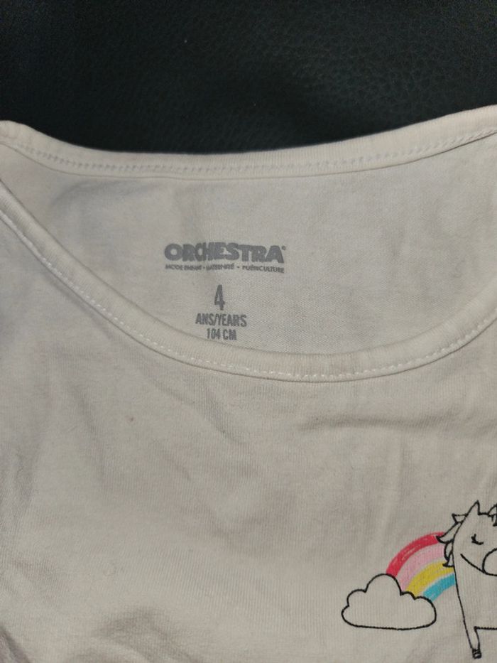 Tee-shirt licorne fille 4 ans - photo numéro 3