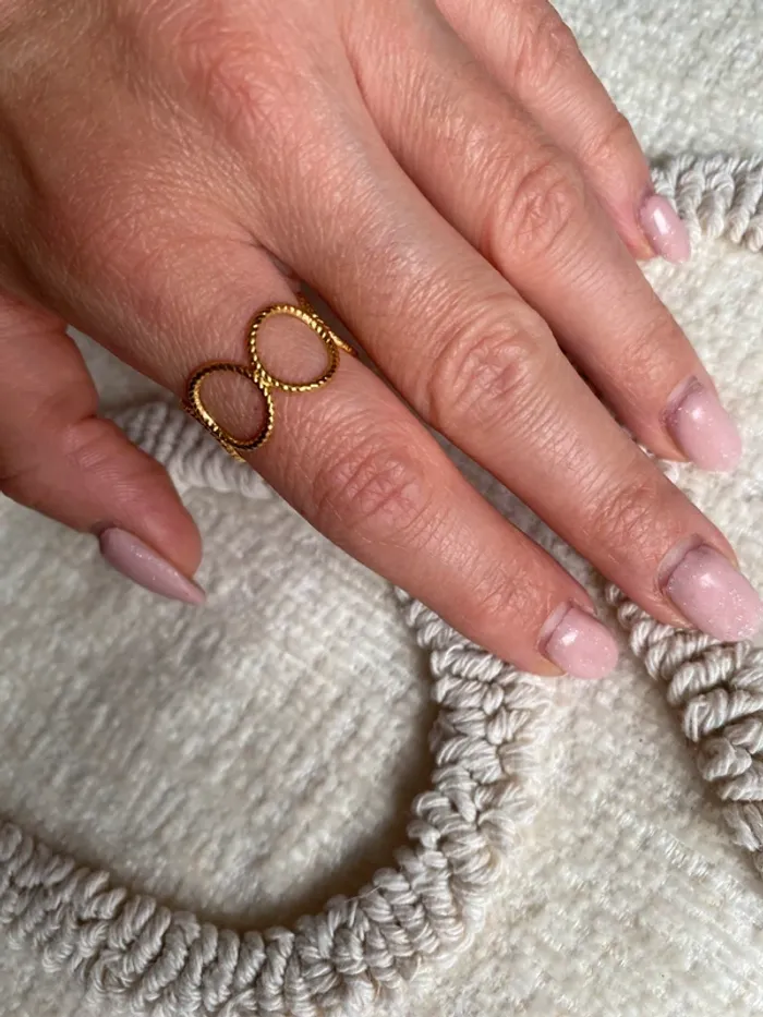 Bague doré ajustable - photo numéro 2