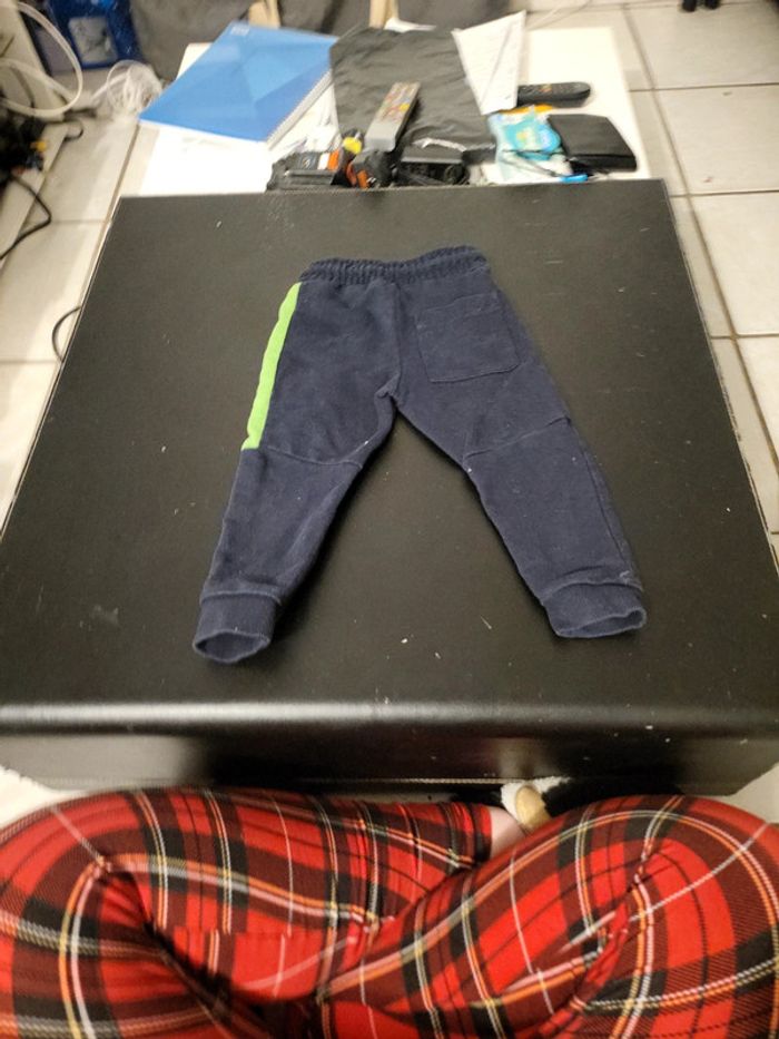 Jogging bleu marine et vert 3 ans orchestra - photo numéro 8