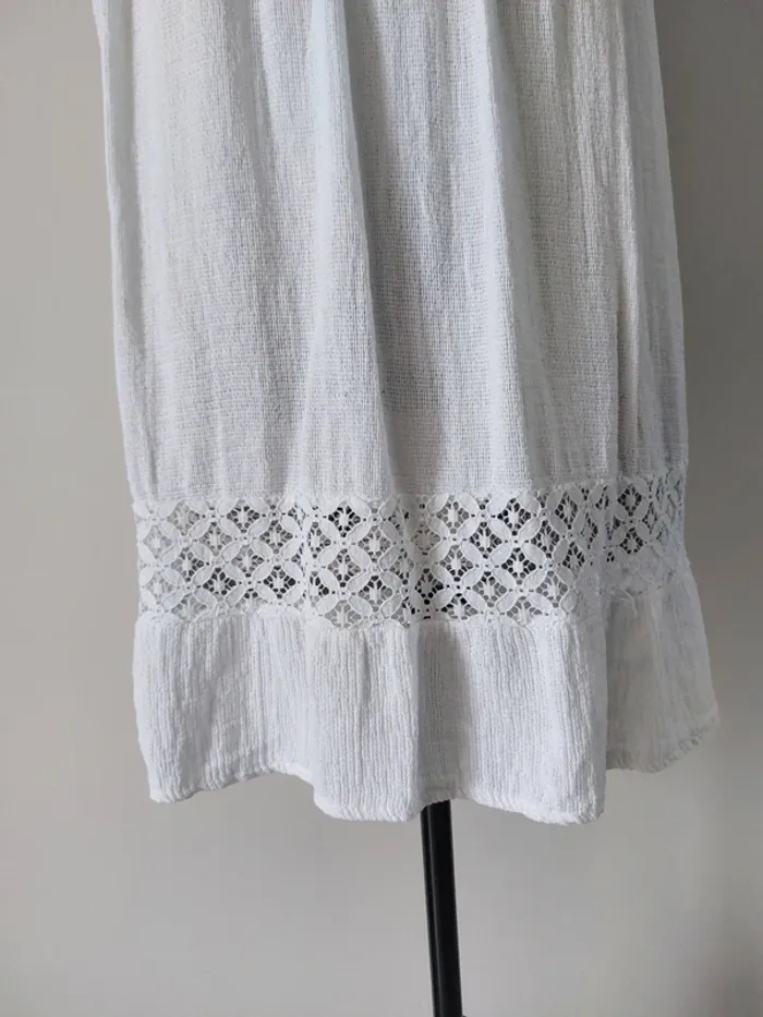 Haut fantaisie blanc 100% coton - photo numéro 4