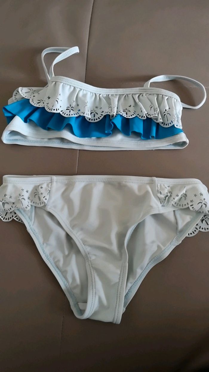 Maillot de bain 2 pièces bleu