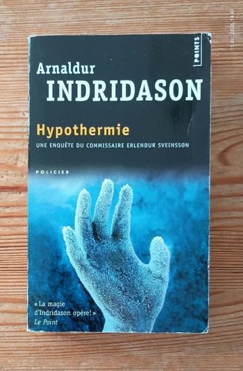 Roman policier "Hypothermie" d'A. Indridason