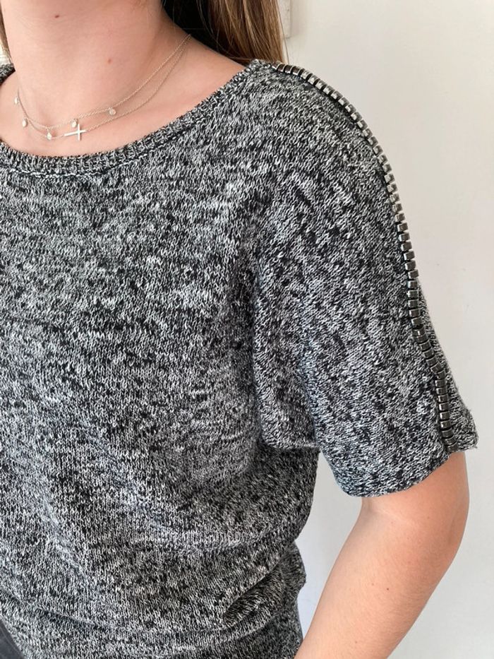Pull manches courtes à perles Only Taille S - photo numéro 2