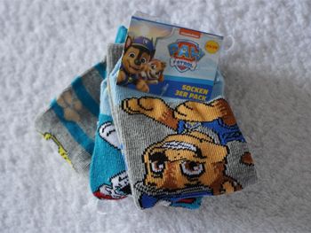 Lot de 3 paires de chaussettes Paw Patrol neuves pour enfants Pointure : 23/26