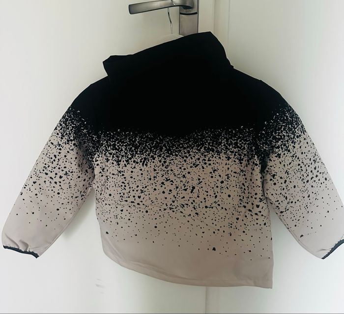 Veste  a capuche mixte manches longe beige /noir 8 ans - photo numéro 6
