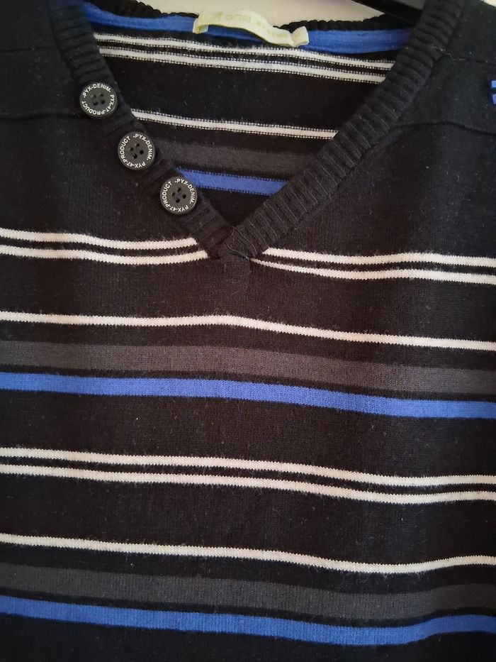 Pull rayé, col V - photo numéro 2