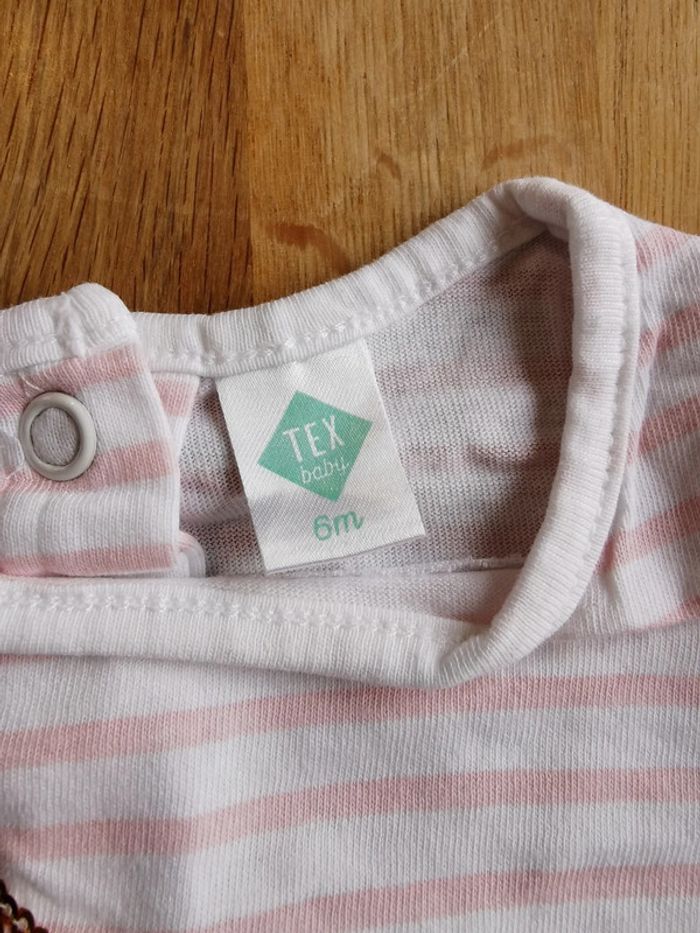 Lot 2 t shirt TEX 6 mois - photo numéro 3