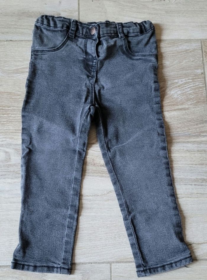 Ensemble t-shirt manches longues col Claudine et jeans taille 36 mois - photo numéro 5