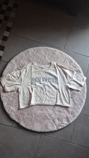 Tee shirt sweat oversize antisocial Ardene 🌛 Taille L