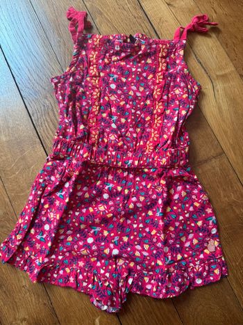 Magnifique combishort sergent-major fille 3 ans très bon état fushia