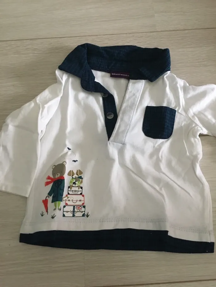 Ensemble salopette + polo sergent major 9 mois - photo numéro 9