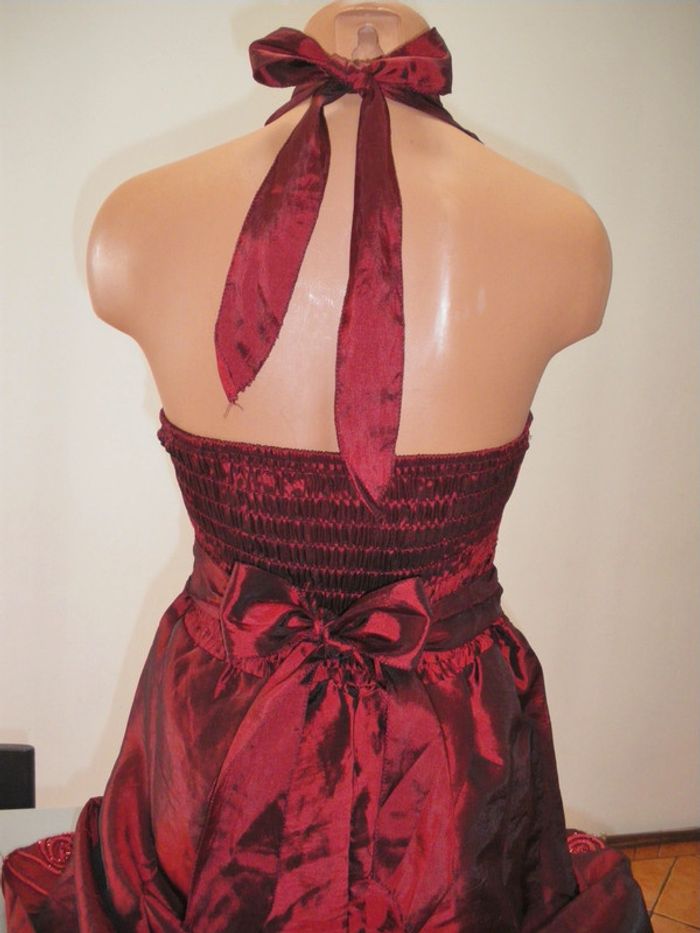 robe bordeaux soyeux taille M - photo numéro 8