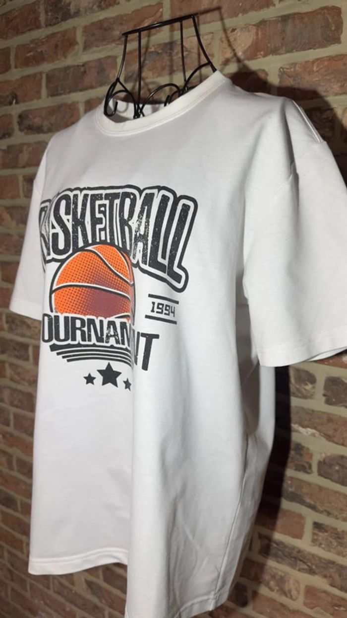 T-shirt blanc BasketBall Tournament Shein Taille S / 36 - photo numéro 4