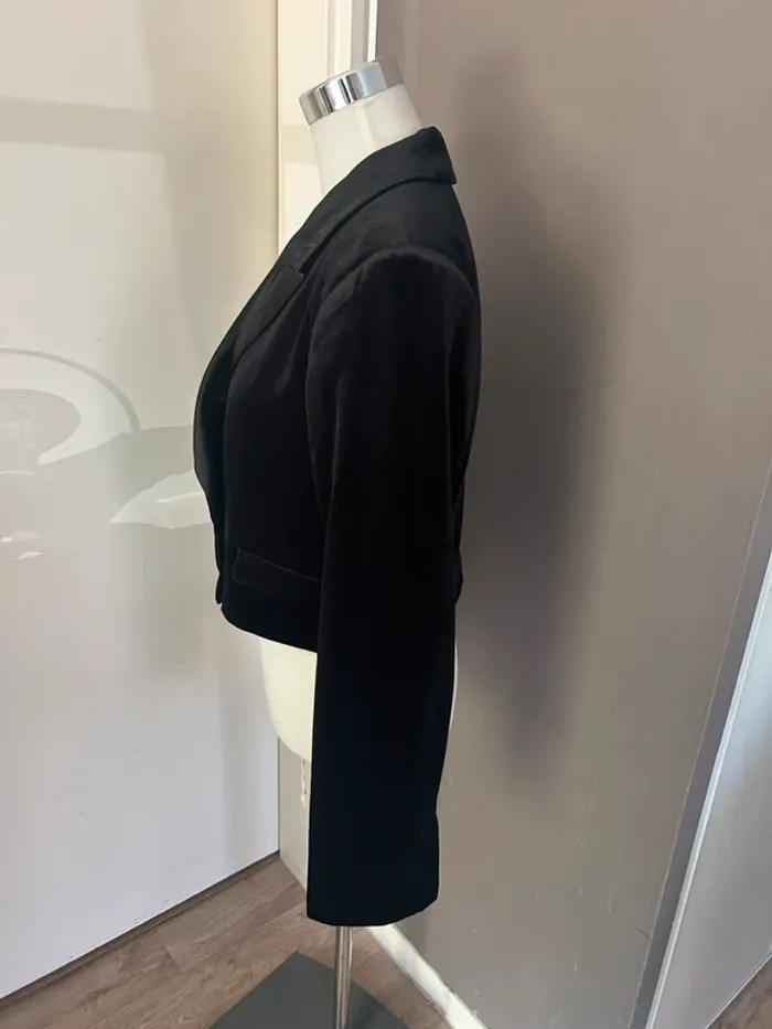 Calliope blazer court en velours, noir, femme, taille L/40 neuf avec étiquette - photo numéro 3