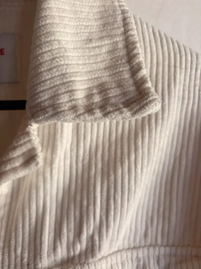 Veste côtelée crème - photo numéro 2