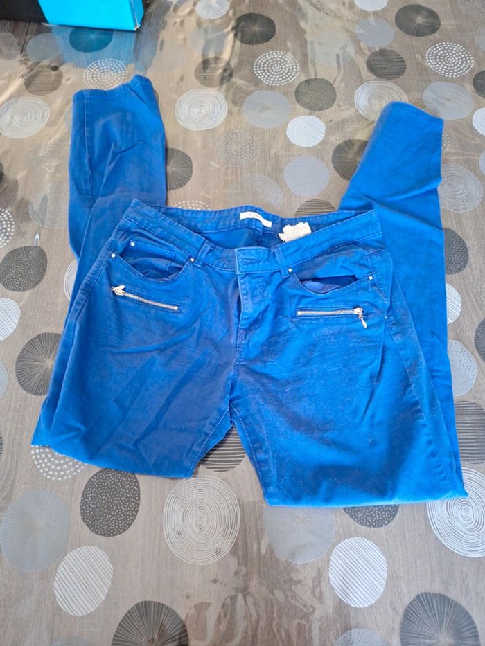 Pantalon camaïeu bleu - photo numéro 3