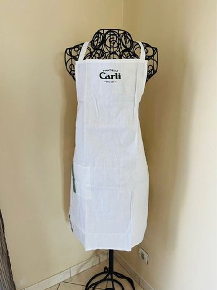 Tablier de cuisine blanc brodé Carli
