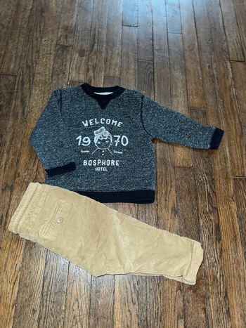 Sweat Bout’chou et pantalon velour mayoral 18 mois