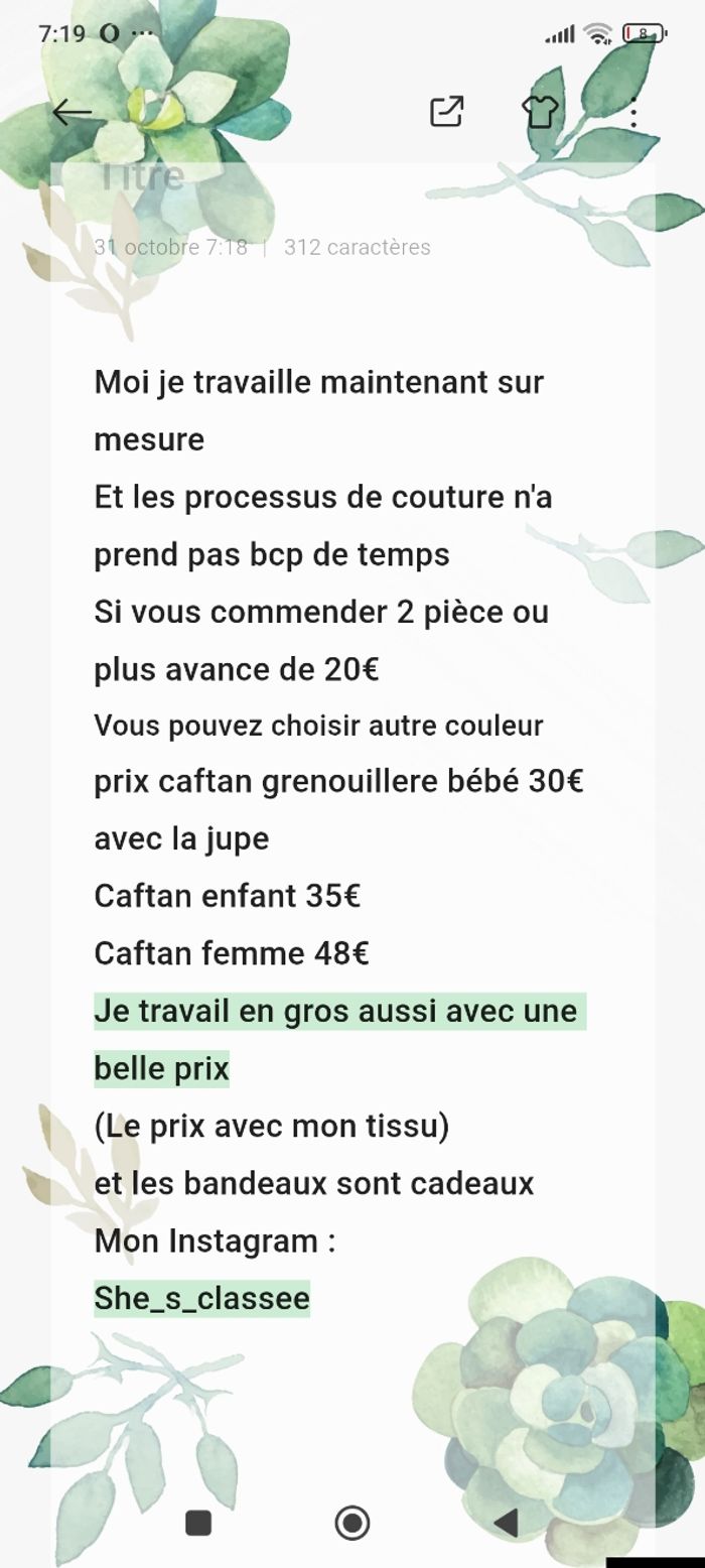 Caftan mère et bébé - photo numéro 2