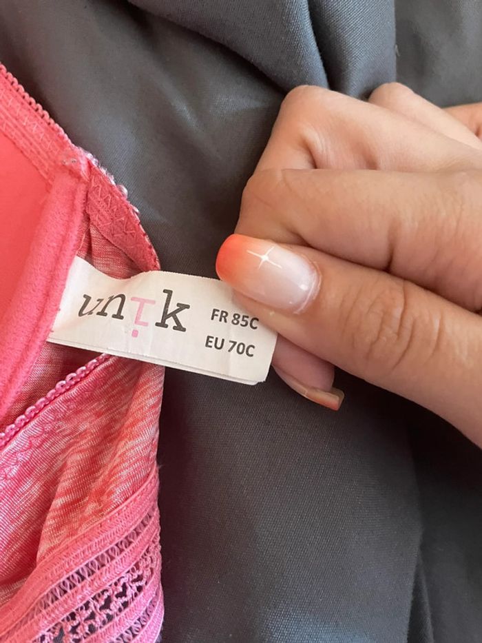 Brassière corail dentelle neuve – confort & féminité - photo numéro 3