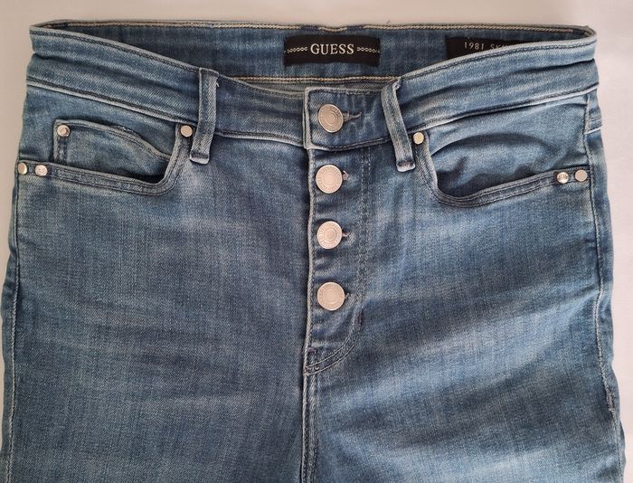Jean pour femme bleu denim Skinny High - Guess - photo numéro 6