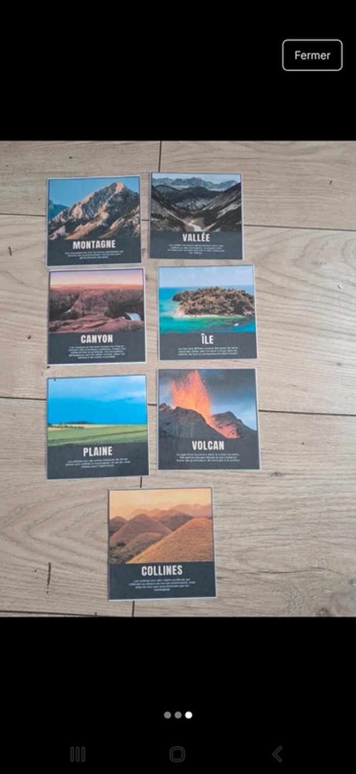 Cartes descriptives des différents reliefs et paysages. Geologie volcan - photo numéro 3