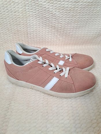 Baskets plates rose poudré - Tissaia - Taille 41 👟