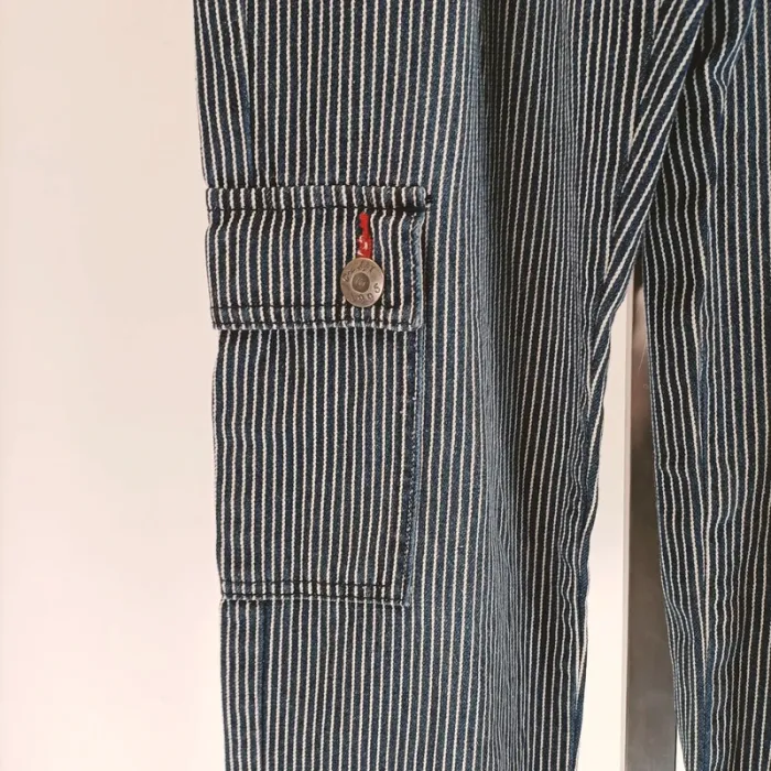 Pantalon orchestra 14 ans rayures verticales bleu marine et blanc A143 - photo numéro 4