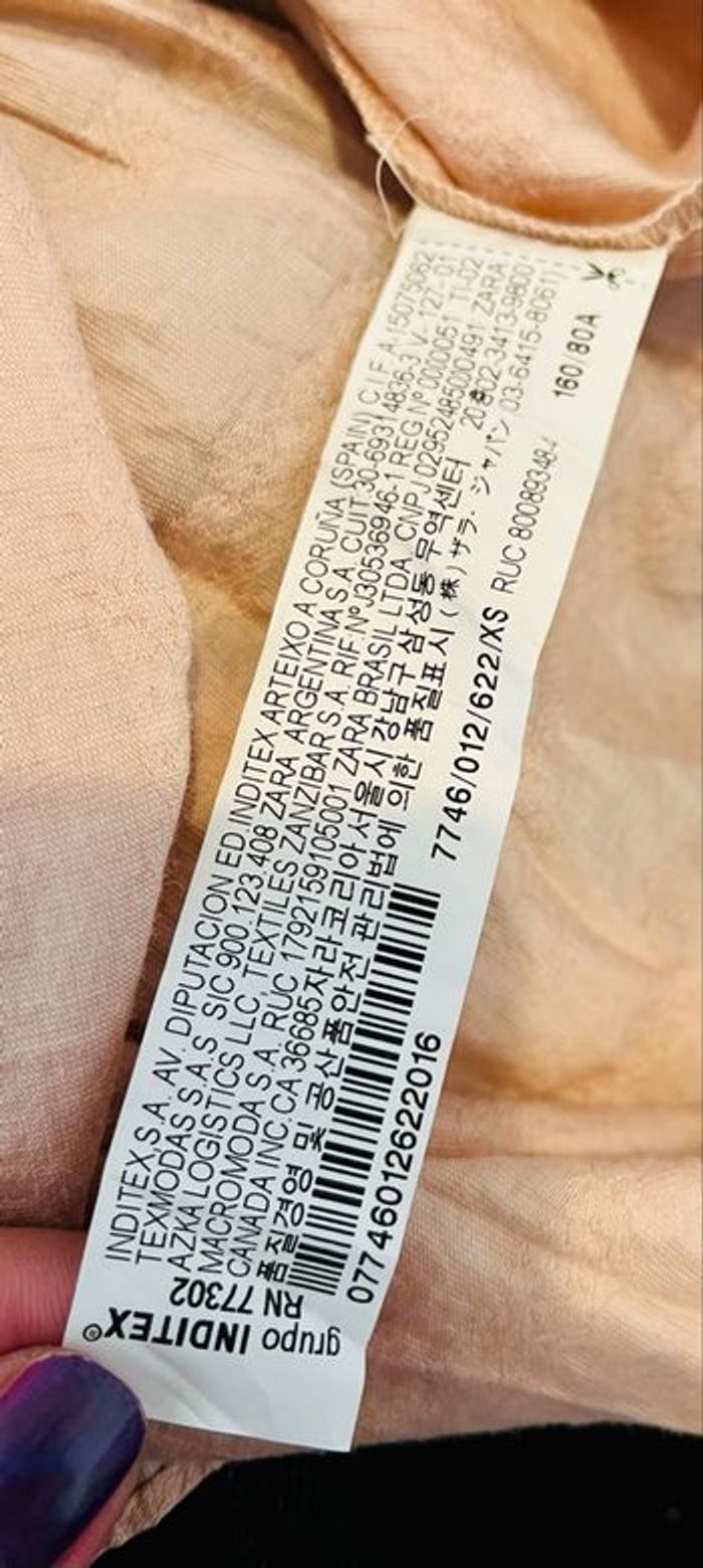 Haut rose poudré Zara (Trafaluc collection) - Taille XS - Très bon état - photo numéro 6