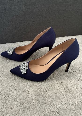 Escarpins bleu marine cérémonie mariage 38 – Dorothy Perkins – strass chic