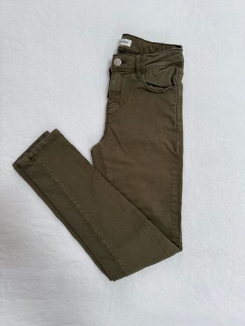 Pantalon Cache Cache vert kaki femme – Taille FR 36 / S – Slim ajusté