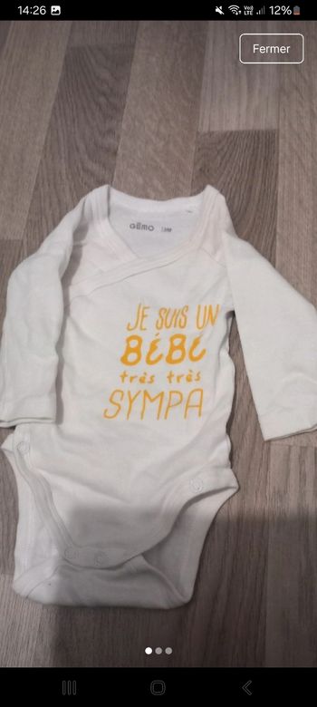 Bodie manche longue gemo 3 mois